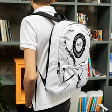 Load image into Gallery viewer, Consistent Self Improvement Backpack Marble Pattern (Black Logo)