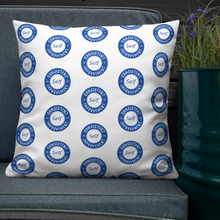 Load image into Gallery viewer, Consistent Self Improvement Pattern Pillow (Blue)