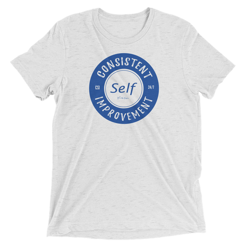 Consistent Self Improvement Tri-blend T-shirt (Blue)