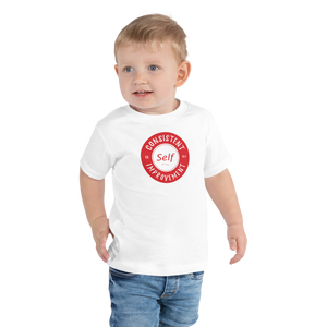 Consistent Self Improvement Toddler T-Shirt (Red Logo)