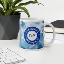Load image into Gallery viewer, Consistent Self Improvement Blue Mug